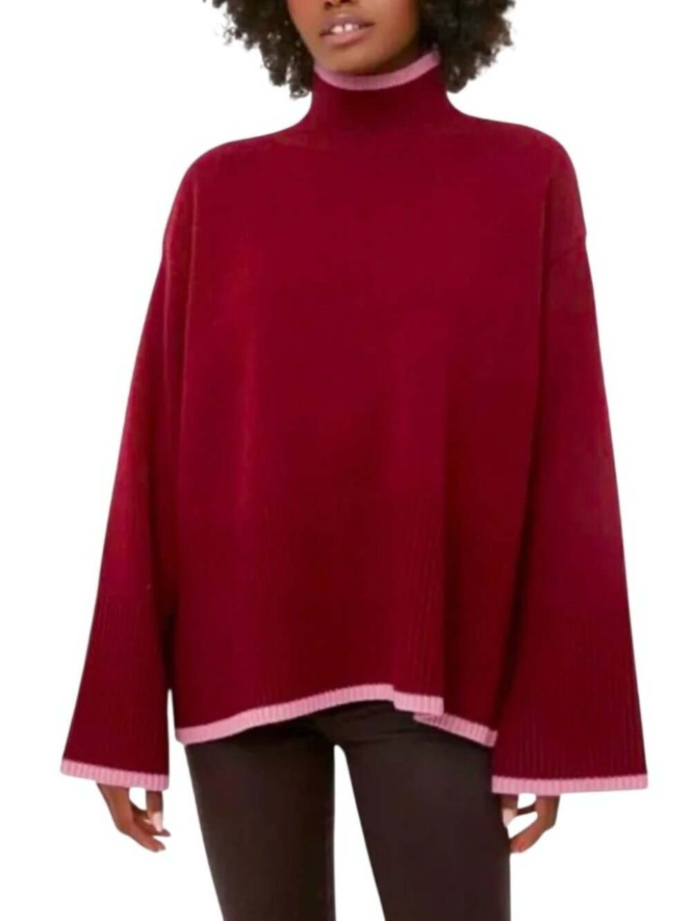 Tuckernuck Larsen Wool Sweater in Maroon Blush Small New Womens Top